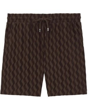 Frescobol Carioca Augusto Terry Jacquard-Knit Shorts - Brown
