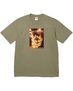 Supreme X Spitfire Logo-Print T-Shirt - Green