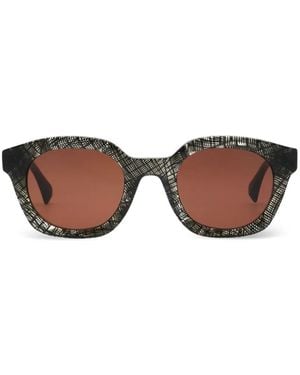 Vivienne Westwood Lunettes De Soleil Rondes À Effet Écailles De Tortue - Brown