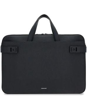Ferragamo ガンチーニ Pcバッグ - ブラック