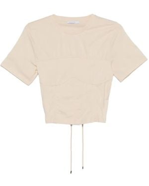 Patrizia Pepe T-Shirt Style Bustier À Lacets - White