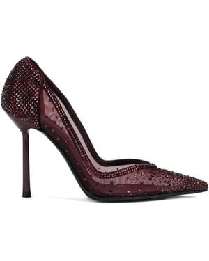 Le Silla 100Mm Nicole Crystal-Embellished Mesh Pumps - Purple