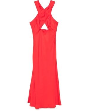 Sandro Robe À Design Cache-Cœur - Rouge