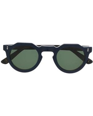 Lesca Pica Round-Frame Sunglasses - Green