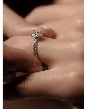 SOLO for Diamonds Diamond-Embellished Prong-Set Ring - Brown