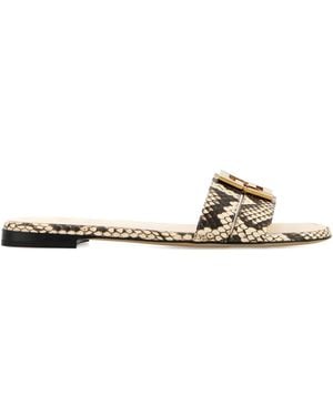 Fendi Sandali Slides Ffold - Neutro