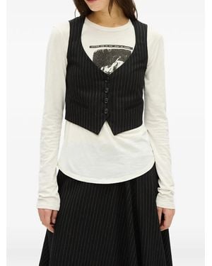Ann Demeulemeester Weste Mit Knopfverschluss - Schwarz