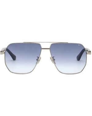 Philipp Plein Gradient-Lens Geometric-Frame Sunglasses - Blue