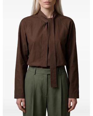 Lemaire Ascot Blouse Van Katoenen Zijde - Bruin