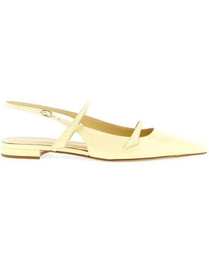 Alexandre Birman Tita Patent Leather Slingback Flats - Metallic
