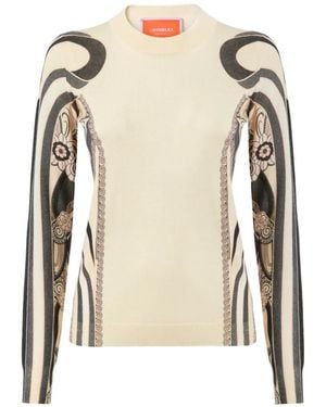 La DoubleJ Printed Knitted Top - Natural