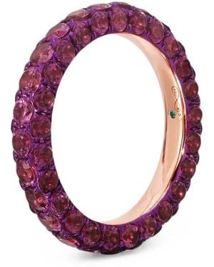 Graziela Three-Sided Rhodolite Ring - Brown