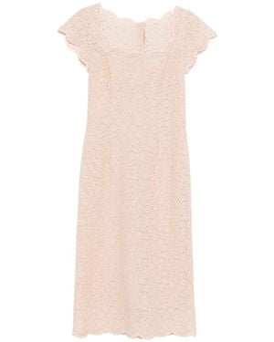 Ermanno Scervino Cotton Polyester Viscose Dress - White