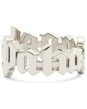 Palm Angels Logo Rounded Ring - White