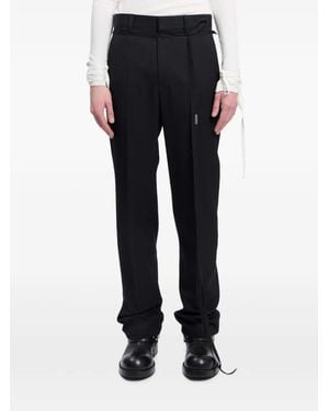 Ann Demeulemeester Worsted Wool Gabardine Pants - Black