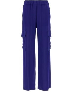 Alberto Biani Straight-Leg Cargo Trousers - Blue