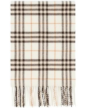 Burberry Plaid-Pattern Scarf - Bianco