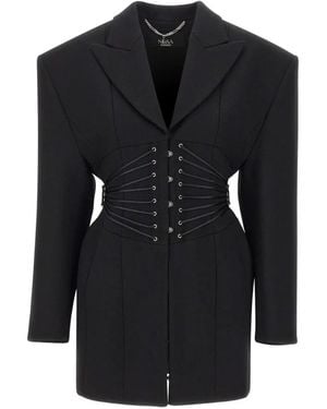 Nissa Sculpted Wool Blazer - Black