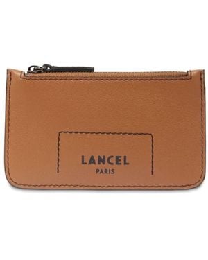 Lancel Logo-Print Leather Card Holder - White