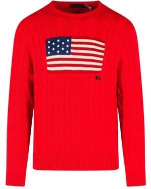 Polo Ralph Lauren エンブロイダリーセーター - レッド