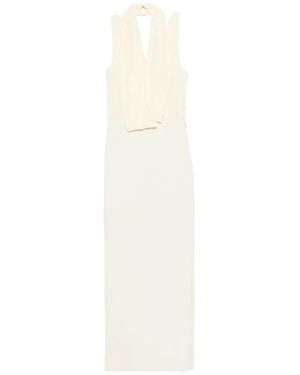 Patrizia Pepe Draped Long Dress - White