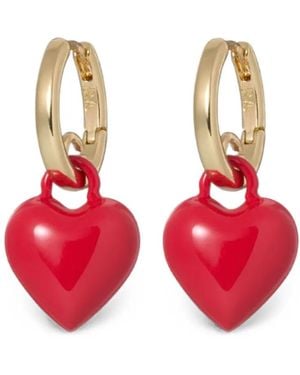 Roxanne Assoulin Itsy Bitsy Heart-Pendant Earrings - Red