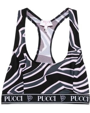 PUCCI Sport-Bh Mit Racer-Print - Schwarz