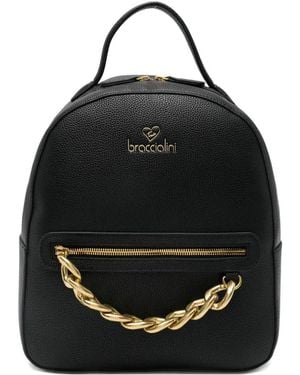 Braccialini Chain-detail Leather Backpack - ブラック