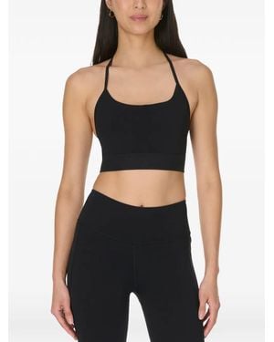 Sweaty Betty Ultimate Studio Ribbed-Trim Sports Bra - Black