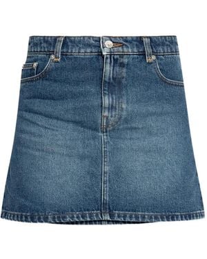 A.P.C. Moss Mini Skirt - Blue