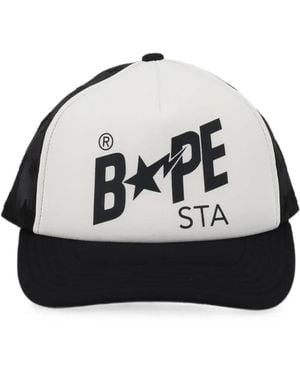 A Bathing Ape Bape Sta Logo-Print Cap - Black