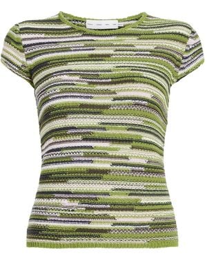 Proenza Schouler Veya Knit Rib T-Shirt - Green