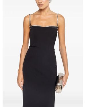 Nissa Robe Mi-Longue À Cristaux - Black