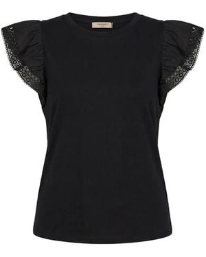Twinset T-Shirt À Empiècements En Dentelle - Black