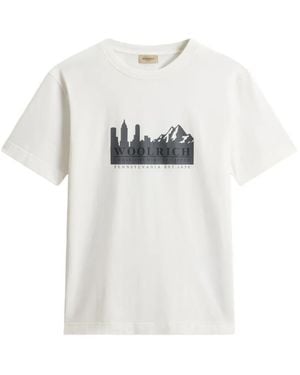 Woolrich Printed Crew-Neck T-Shirt - White