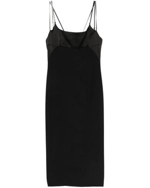 Tom Ford Midi Strap Square Neck Dress - Black