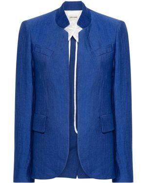 Zadig & Voltaire Very Open-Front Blazer - Blue