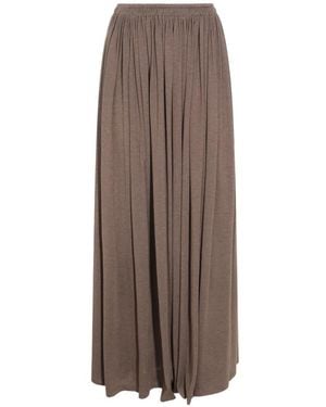 Max Mara Gathered Maxi Skirt - Brown