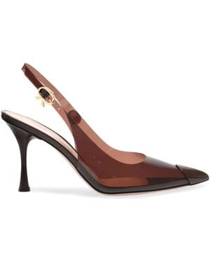 Gianvito Rossi 85Mm Diana Slingback Heeled Pumps - Brown
