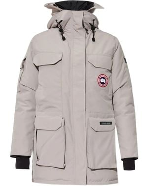Canada Goose Logo-patch parka coat - Gris