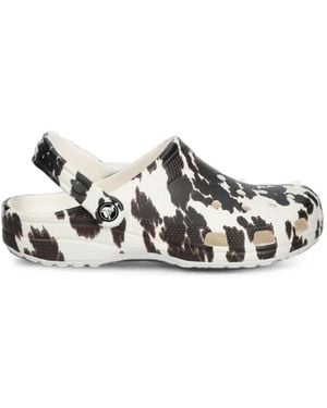 Crocs™ Cow-Print Slides - White