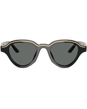 Emporio Armani Geometric-Frame Sunglasses - Gray