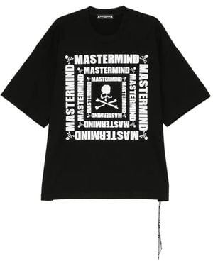 MASTERMIND WORLD T-Shirt À Logo Imprimé Et Imprimé Tête De Mort - Black