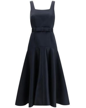 P.A.R.O.S.H. Square-Neck Midi Dress - Blue