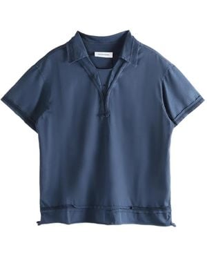 Kiko Kostadinov Raw-Hem Cotton T-Shirt - Blue