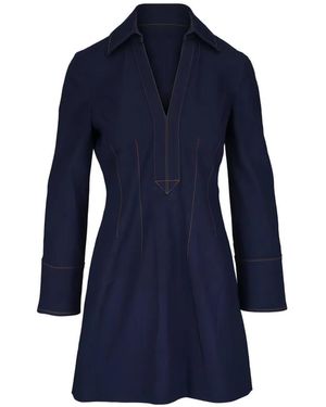 Veronica Beard Raymond Denim Mini Dress - Blue