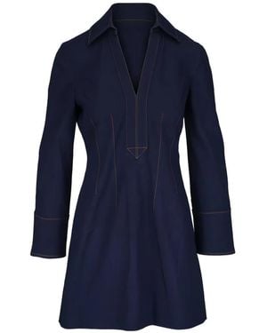 Veronica Beard Raymond Denim Mini Dress - Blue