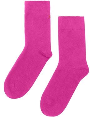 Chinti & Parker Decorative-Stitching Socks - Pink