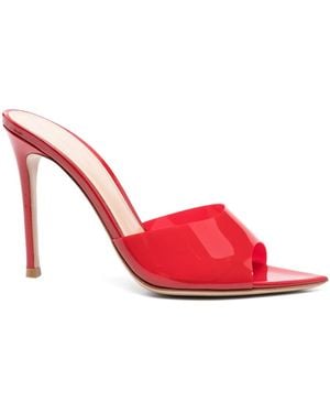 Gianvito Rossi 100Mm Leather Heeled Mules - Pink