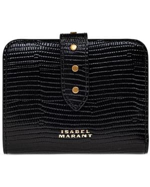 Isabel Marant Logo-Plaque Wallet - Black